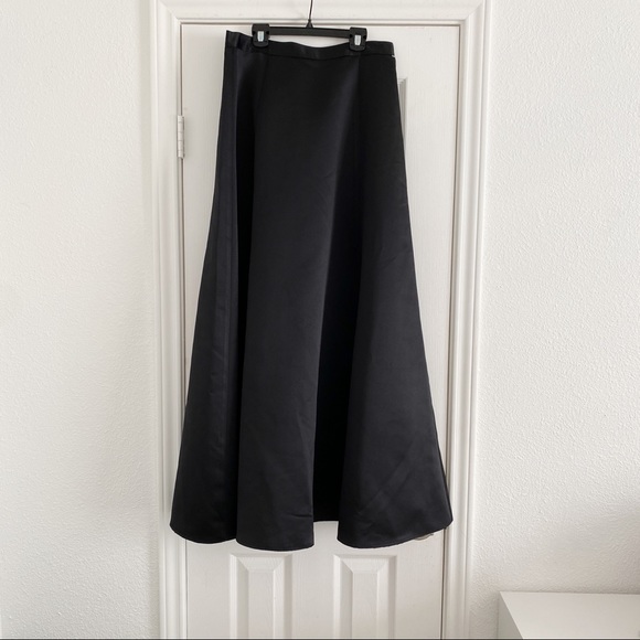Dresses & Skirts - Vintage black satin maxi ball gown skirt
